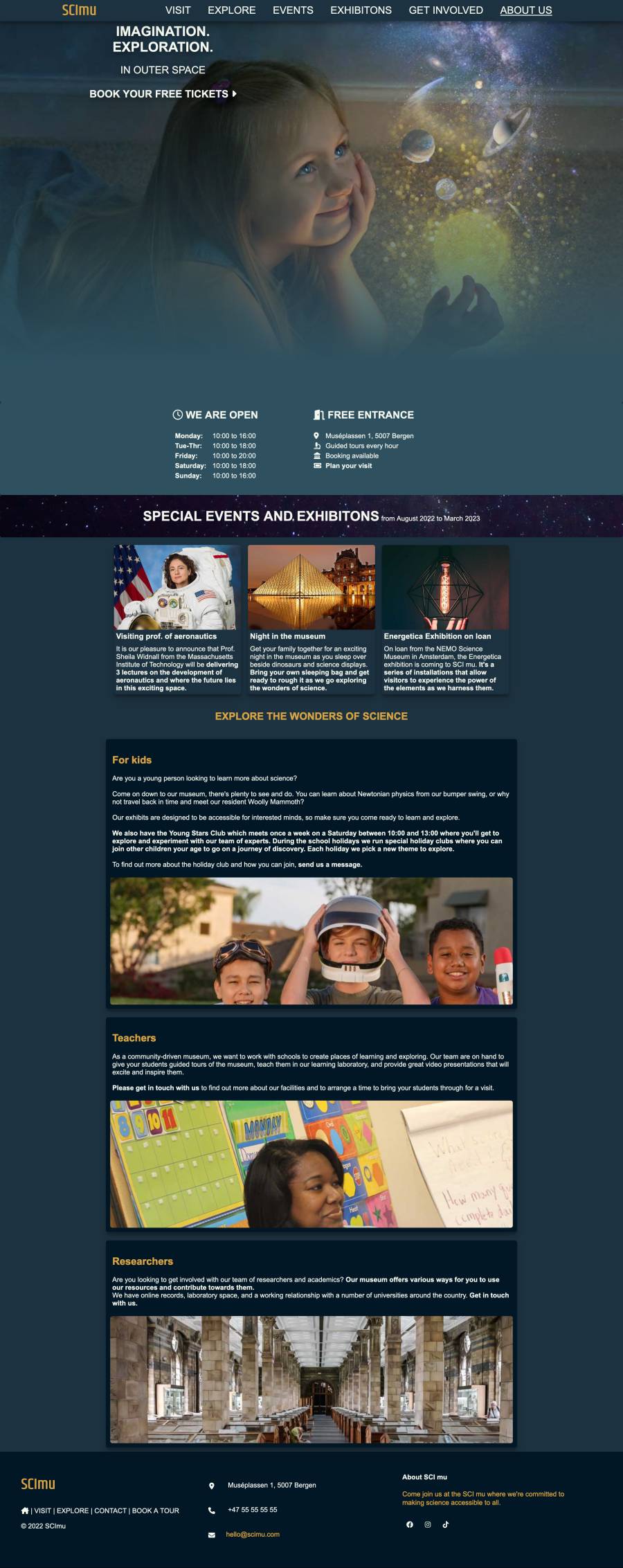 Screenshot of a blog